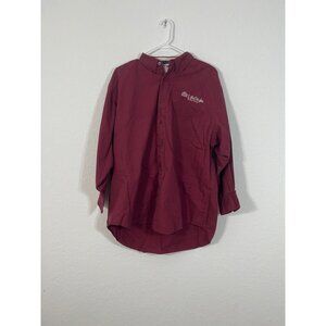 Life Style Realty Group Size XL Maroon Long Sleeve Button Down Collar Shirt